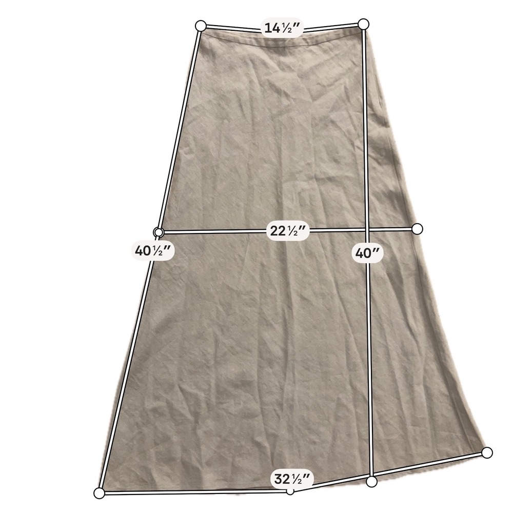 Pure Collection Light Grey 100% Linen A-Line Maxi Skirt Womens Size 6 Side Zip - Picture 7 of 7